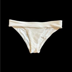 H&M Cream Ribbed Bikini Bottoms Size - 4